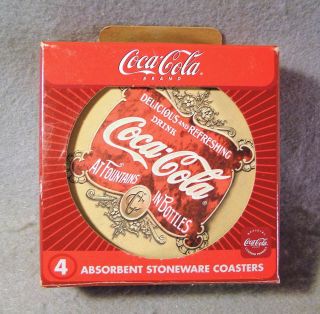Conimar Coca - Cola 4 - Set Absorbent Stoneware Coasters Oop
