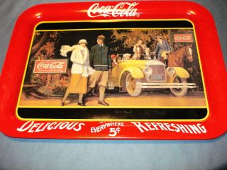 Coca - Cola 1987 " Touring Car " Metal Tray