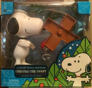 Peanuts Charlie Brown Christmas Time Snoopy W/ Pathetic Tree & Ornament Set—nib