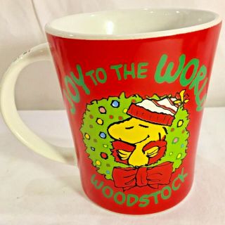 Snoopy Christmas “joy To The World Woodstock” Coffee Mug Peanuts (14 Oz) Gibson