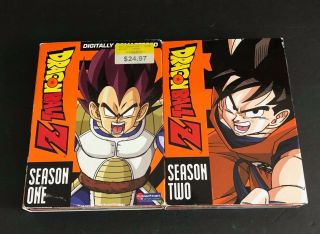 Dragon Ball Z Series Seasons 1,  2 Boxed Set Orange Boxes Uncut Dvd Set