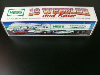 Hess Toy Truck 1992 " 18 Wheeler And Racer " Complete &
