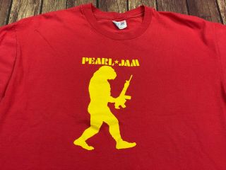 Vintage Pearl Jam 1998 Tour Men’s Red Ames Bros T - Shirt - XL 2