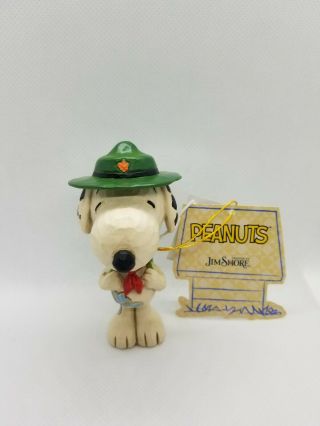 Jim Shore Snoopy Boy Scout Peanuts Mini Figurine 6001296