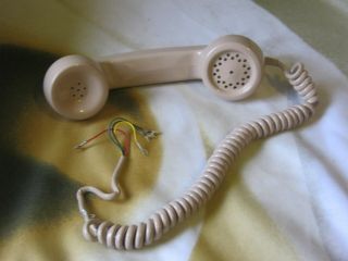 Vintage Gte Automatic Electric Tan Rotary Phone Receiver Parts
