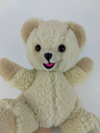 Russ Snuggle Fabric Softener Plush Teddy Bear Hand Puppet 10 " Promotional Ad Toy