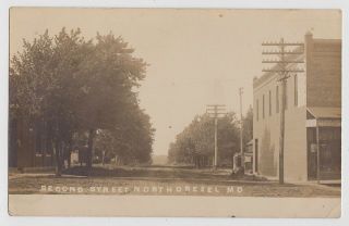 Drexel,  Mo North 2nd St,  Near Kansas City 1910 Rppc Real Photo Postcard