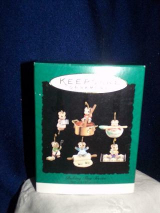 Hallmark Keepsake 1994 Baking Tiny Treats Miniature Christmas Ornament Set Of 6