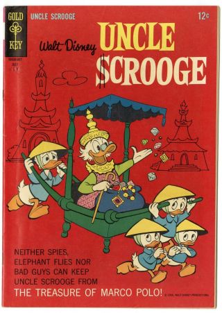 Uncle Scrooge 64 Vf/nm 9.  0 Vietnam War Story Reprints Banned Barks Gk 1966