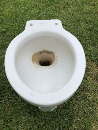 toilet Standard tank Bowl Vtg Bathroom Victorian White Porcelain Wall Trent Base 2