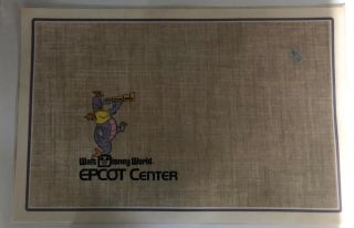 Epcot Center 1982 Walt Disney World Laminated Figment Dreamfinder Placemat 11x17