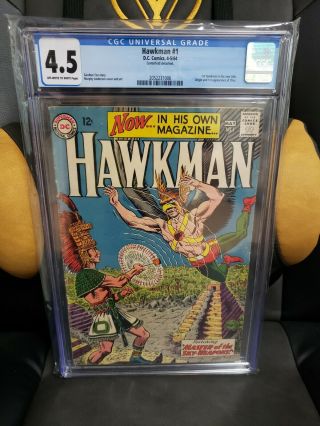 Hawkman 1 Cgc 4.  5 Ow/w Pgs 1st In His Own Title Dc; 1964 Silver Age