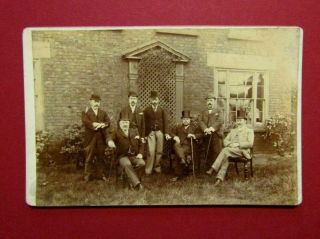 Victorian Cdv / Cabinet Photo - Group Of Gentleman In Victorian Dress