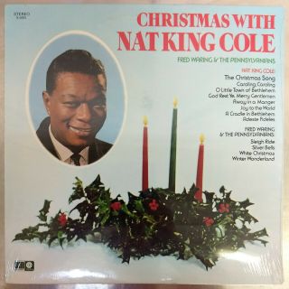 Christmas With Nat King Cole & Fred Waring - Vintage Vinyl Record