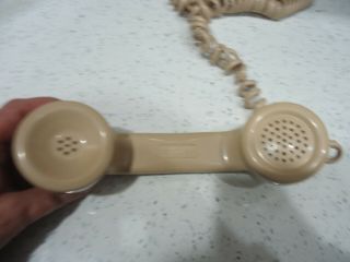 Vintage Western Electric Bell System Beige Rotary Wall Telephone 554 Phone 1969 3