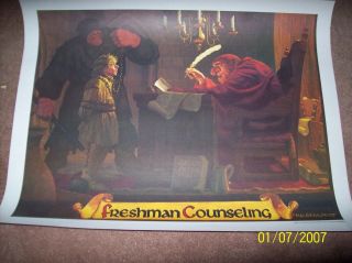 Fantasy School Poster " Freshman Counseling " By Hildebrandt Coca - Cola Mcdonalds