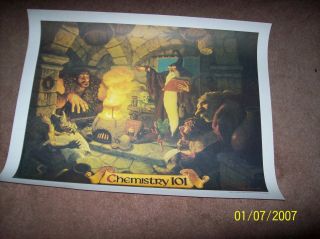 Fantasy Poster " Chemistry 101 " By Greg & Tim Hildebrandt Coca - Cola Mcdonald 