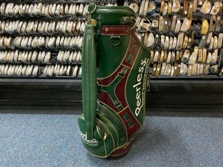 Arnold Palmer Peerless Golf Equipment 8.  5 " Cart Bag Green & Maroon Vintage