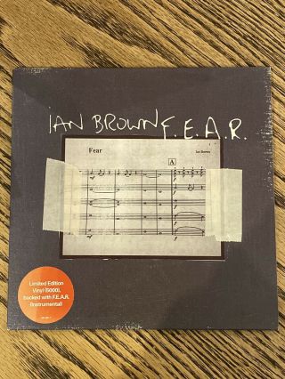 Rare Limited Edition Of 5000 Ian Brown F.  E.  A.  R.  Vinyl 7” Never Played Fear