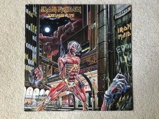 Iron Maiden Somewhere In Time 1986 Vinyl Lp Vg Emc3512