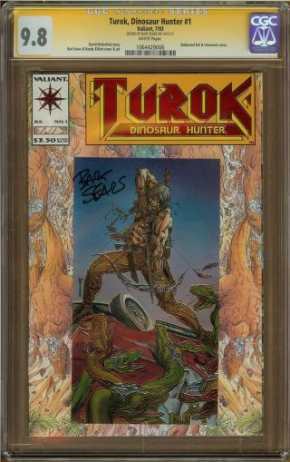 Turok,  Dinosaur Hunter 1 Cgc 9.  8 Signature Series Bart Sears 1064429006