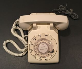 Vintage Western Electric Bell System Rotary Dial Phone Model 500 White (2)