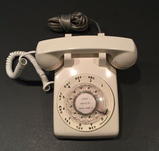 Vintage Western Electric Bell System Rotary Dial Phone Model 500 White (1)