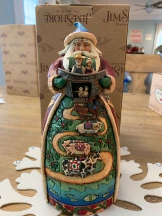 Jim Shore “two - By - Two” Santa With Noah’s Ark Figurine Christmas