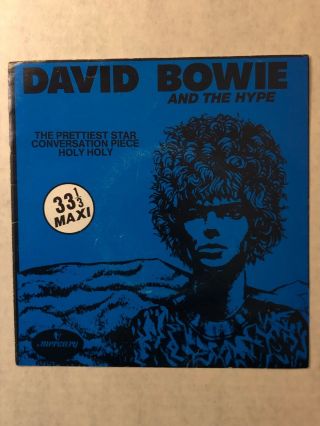 7 " Vinyl E.  P.  David Bowie Hype Prettiest Star Holy Holy Major Tom Wrap Around