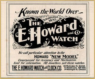 1895 E Howard Watch Co Pocket Model Print Ad