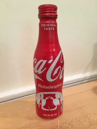 Coca - Cola Aluminium Bottle Philadelphia 2018 Liberty Bell Usa