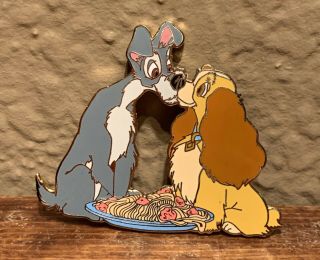 Disney Lady And The Tramp 2008 Pin Spaghetti Dinner Kiss Pins