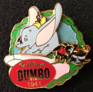 Dumbo With Crows Magic Feather - - History Of Art Series - - Disney Glitter Pin Le1300