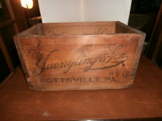 Vintage Yuengling & Son Beer Wood Box,  Sign D.  G.  Yuengling,  Pottsville,  Pa