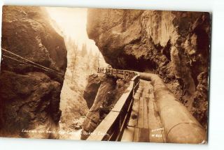 Ouray Colorado Co Rppc Real Photo 1925 - 1942 Looking Out From Box Canyon