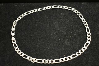 Vtg Heavy (77.  5 G) Curb Link Sterling Silver 925 22 " Long Chain Necklace Italy