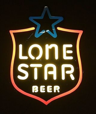 Lone Star Beer Lighted Sign Texas Hanging Wall Man Cave Bar Decor