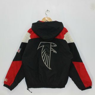 Vintage Atlanta Falcons Starter Nfl Insulated Jacket Size Medium Black