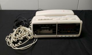 Soundesign 7580ivy Telephone Alarm Clock Am - Fm Radio Cassette Player Vintage