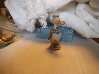 Antique Vtg Ceramic Bisque Long Billed Donald Duck Figurine Numbered Walt Disney