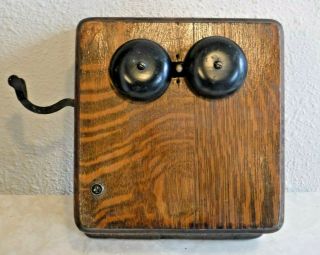 Kellogg Switchboard And Supply Company Model 5845 Tiger Oak Wood Top Box No Mag