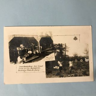 Berkshires Massachusetts Rppc Postcard 1920’s Camp Bonnie Brae Girl Scout Camp