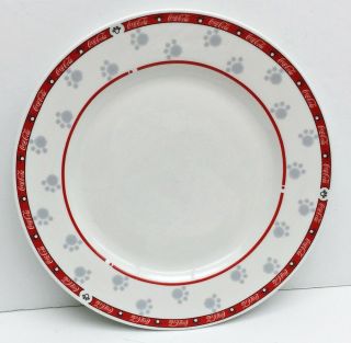Coca Cola Dinner Plate 10.  5 " Polar Bear Brand By Anchor Hocking Porcelain