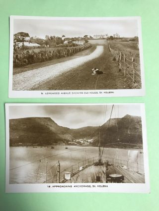 (2) St Helena United Kingdom Uk Rppc Real Photo Vintage Postcards Sea House