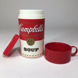 Vintage Campbell Soup Can - Tainer Insulated Hot Food Thermos Container 1998
