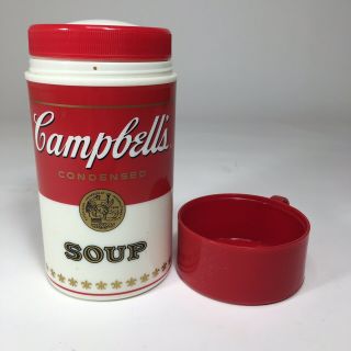 Vintage Campbell Soup Can - Tainer Insulated Hot Food Thermos Container 1998 2