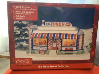 2006 Snow Village Coca Cola Ed’s Diner
