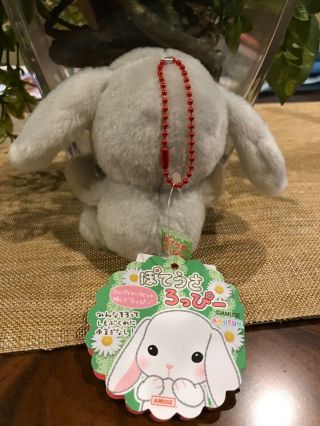 Amuse Pote Usa Loppy Mini Plush Japan Bunny Rabbit Stuffed Toy Grey Red Eyes 2