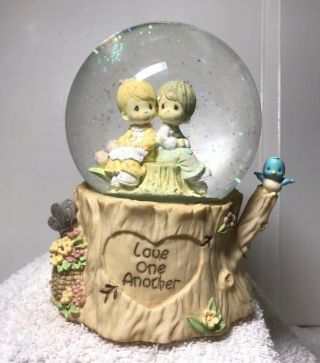 Enesco Precious Moments Musical Snow Globe - Love Will Keep Us Together 2001