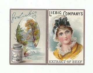 Vtc For Liebig Company With A 1890 Annual Calendar On Backside
